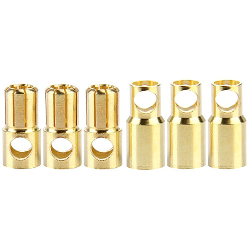 하비몬[BM0079] (3쌍입+수축튜브) 6mm Gold Bullet Connectors w/Heat Shrink Tubing (길이 수7+7mm｜암15mm)[상품코드]BEST-RCMODEL