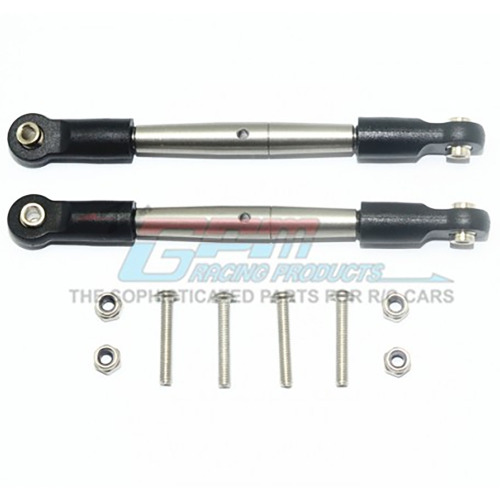 하비몬[#RK162S-OC-BEBK] Stainless Steel Adjustable Front Steering Tie Rods w/Polyurethane Ball Ends (for 1/10 Hammer Rey)[상품코드]GPM