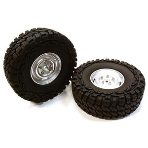 하비몬[#C26376SILVER] [2세트 반대분] Composite 4L Type 1.9&quot; Wheel &amp; Tire for 1/10 Scale Crawler (Silver)[상품코드]INTEGY
