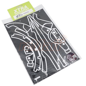 하비몬[단종] [#XS-59105] Carbon Design Futaba 7PX Radio Sticker (Black)[상품코드]XTRA SPEED