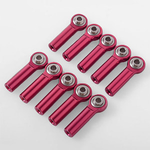 하비몬[#Z-S1648] [10개입] M3 Long Straight Aluminum Rod Ends (Red) (볼 M3｜로드 M3｜길이 28mm)[상품코드]RC4WD