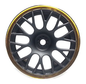 하비몬[#TA84250] MN Mesh Wheel Black &amp; Gold Rim/+2[상품코드]TAMIYA