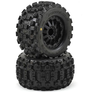하비몬[#AP10125-14] [2세트 반대분] Badlands MX28 2.8&quot; Tires w/F-11 Nitro Rear Wheels (Black) (M2) (크기 128 x 69mm)[상품코드]PRO-LINE RACING