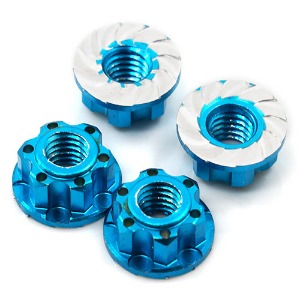 하비몬[#YA-0448LB] [4개입] 4mm Aluminium Wheel Flange Lock Nut for RC Car (Blue)[상품코드]YEAH RACING