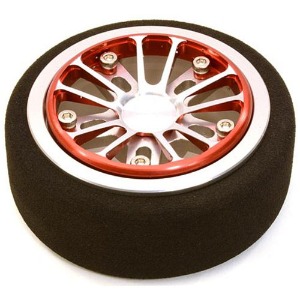 하비몬[#C26896REDSILVER] Billet Aluminum T2 Steering Wheel for Futaba 4PX/7PX Radios (Redsilver)[상품코드]INTEGY