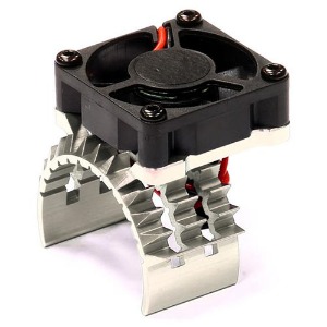하비몬[#T8635SILVER] T2 Motor Heatsink w/ Cooling Fan for Traxxas 1/10 Stampede 4X4 &amp; Slash 4X4 (Silver) w/후타바 커넥터(수)[상품코드]INTEGY