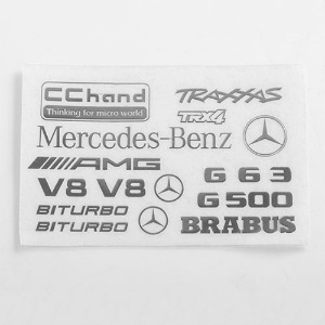 하비몬[#VVV-C0796] Steel Logo Decal Sheet for Traxxas TRX-4 Mercedes-Benz G-500[상품코드]CCHAND