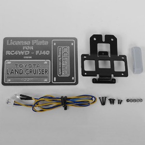 하비몬[#VVV-C0465] [미니어처: 번호판] Rear License Plate System for RC4WD G2 Cruiser FJ40 (w/LED) (토요타 랜드크루저 FJ40)[상품코드]CCHAND