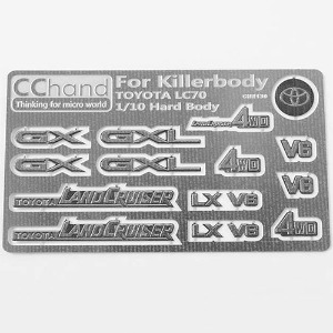 하비몬[#VVV-C0374] Metal Emblems for Toyota Killerbody LC70[상품코드]CCHAND