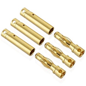 하비몬[BM0076] (3쌍입+수축튜브) 4mm Gold Bullet Connectors w/Heat Shrink Tubing (길이 수20+6mm｜암22mm)[상품코드]BEST-RCMODEL