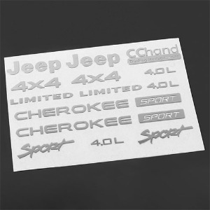 하비몬[#VVV-C0263] Metal Emblem Set for Axial SCX10 II Cherokee XJ (Silver)[상품코드]CCHAND