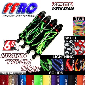 하비몬[#ARM618LGRN] [4개입] ARRMA 8th Kraton/Notorious/Outcast/Talion/Typhon/Fireteam 6S Shock Boots - Lightning Green[상품코드]FULL FORCE RC