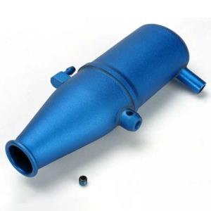 하비몬[#AX5342] Tuned Pipe, Aluminum, Blue-Anodized (Dual Chamber With Pressure Fitting)/ 4mm GS[상품코드]TRAXXAS
