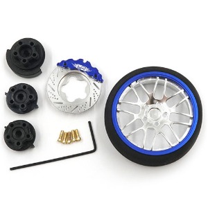 하비몬[#YA-0626DB] Aluminum Transmitter Steering Wheel Set Blue Type B for Futaba KO Sanwa Flysky NB4[상품코드]YEAH RACING