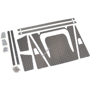 하비몬[#TRC/302220BK] Stainless Steel Diamond Plate Accessories Pack (Black) for TRC Defender Wagon D90/D110 (for 302214 &amp; 302223) (D90 바디 사용 시 재단 필요)[상품코드]TEAM RAFFEE
