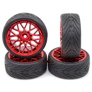 하비몬[#WL-0108] [4개입] Spec T LS Wheel Offset 3 Red w/Tire for 1/10 Touring[상품코드]YEAH RACING