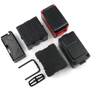 하비몬[#XS-55922BK] Scale Plastic Equipment Case Tank Freezer Luggage Set for 1/10 Crawler Black[상품코드]XTRA SPEED