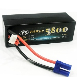 하비몬[#YS5800-4S-55C-EC5] 14.8V 5800mAh 55C~100C Hard Case Lipo Battery (EC5잭) (크기 138 x 46 x 36mm)[상품코드]YS POWER