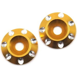 하비몬[#SDY-0235GD] [2개입｜윙 와셔] Aluminum Wing Buttons (Gold) (내경 3 x 외경 13mm)[상품코드]SLIDELOGY