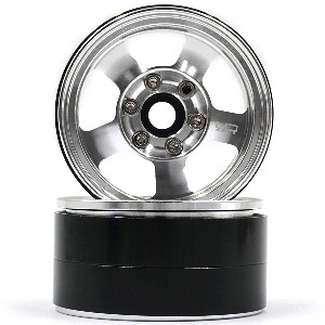 하비몬[#WL-0142SV] [2개입] 1.9 Aluminum CNC 5 Spoke Beadlock Wheel (Silver)[상품코드]YEAH RACING