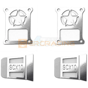 하비몬[#GRC/G166LBS] Stainless Steel Tail Light Guard Logo B for SCX10 III Wrangler (Silver)[상품코드]GRC