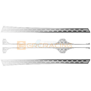 하비몬[#GRC/G166ES] Stainless Steel Side Step Decorative Protection Plate for SCX10 III Wrangler (Silver)[상품코드]GRC