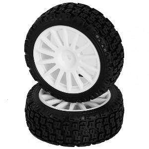 하비몬[#C8039] [2개입] PTG-2 Pre-Mounted Rally Tire w/White Rim (1/10 랠리 타이어)[상품코드]LC RACING