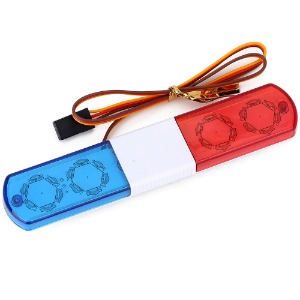 하비몬[#BM0301] Ambulance/Police/Warning Flash LED Light Bar (크기 113 x 21mm) (Blue/Red) (4.8V~6V｜3채널 온/오프/모드변경) (경광등｜선길이 30cm)[상품코드]BEST-RCMODEL