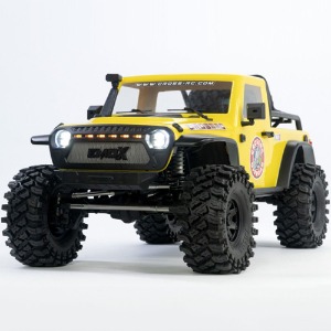 하비몬[#90100102] [완성품｜2단 미션｜LED 포함] 1/8 Rhino EMO-X 4x4 Scale Rock Crawler ARTR (Yellow) (크로스알씨 1:8 스케일 트럭)[상품코드]CROSS-RC