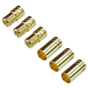 하비몬[#BM0306] [3쌍+수축튜브] 6.5mm Gold Bullet Connectors w/Heat Shrink Tubing (길이 수6.5+7.5mm｜암15mm)[상품코드]BEST-RCMODEL