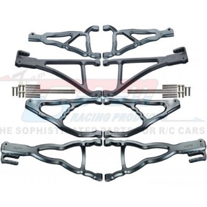 하비몬[#ER4567-GS] Aluminium Front+Rear Upper &amp; Lower Suspension Arm (Grey Silver) (for Summit, Revo3.3, E-Revo(-2017))[상품코드]GPM