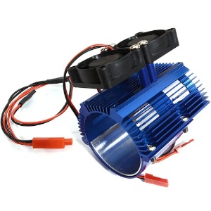 하비몬[#C30115BLUE] Motor Heatsink+Twin Cooling Fan for Traxxas Summit &amp; E-Revo (Motor: 41-43mm OD)[상품코드]-