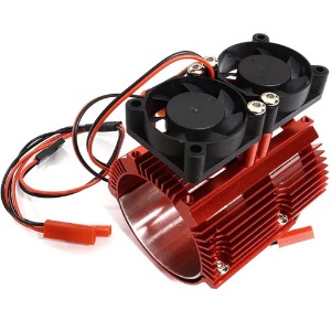하비몬[#C30115RED] Motor Heatsink+Twin Cooling Fan for Traxxas Summit &amp; E-Revo (Motor: 41-43mm OD)[상품코드]-