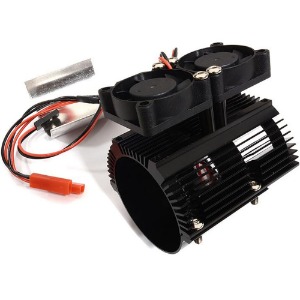 하비몬[#C30115BLACK] Motor Heatsink+Twin Cooling Fan for Traxxas Summit &amp; E-Revo (Motor: 41-43mm OD)[상품코드]-
