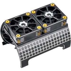 하비몬[#C32527BLACK ■] [직경 55~58mm 모터용 쿨링팬 + 마운트] Alloy Heatsink w/ Cooling Fans for 1/5 Scale 55-58mm O.D. Size Drive Motor[상품코드]-