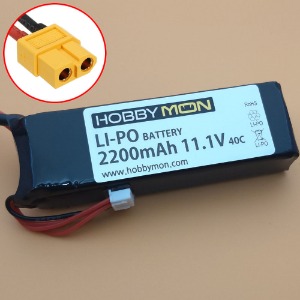 하비몬[BM0316-XT60] (소형 3셀 리포 배터리｜소프트 케이스) 2200mAh 11.1V 3S 40C Soft Case LiPo Battery w/XT60 Connector (D1RC 디펜더 D110) (크기 105 x 34 x 23mm)[상품코드]HOBBYMON