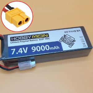 하비몬[BM0323-XT60] [하드케이스] 7.4V 9000mAh 2S 100C Hard Case LiPo Battery w/XT60 Connector (크기 139 x 47 x 25.5mm)[상품코드]HOBBYMON