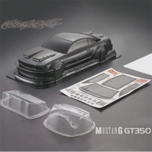 하비몬[선주문필수] [#PC201012C] 1/10 Ford Mustang GT350 Body Shell w/Light Bucket, Wing, Decal (Carbon-Printing)[상품코드]MATRIXLINE